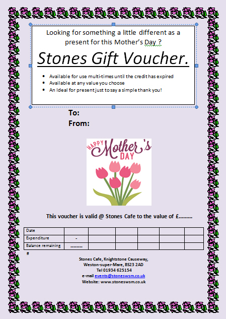 Mothers Day Gift Vouchers Weston