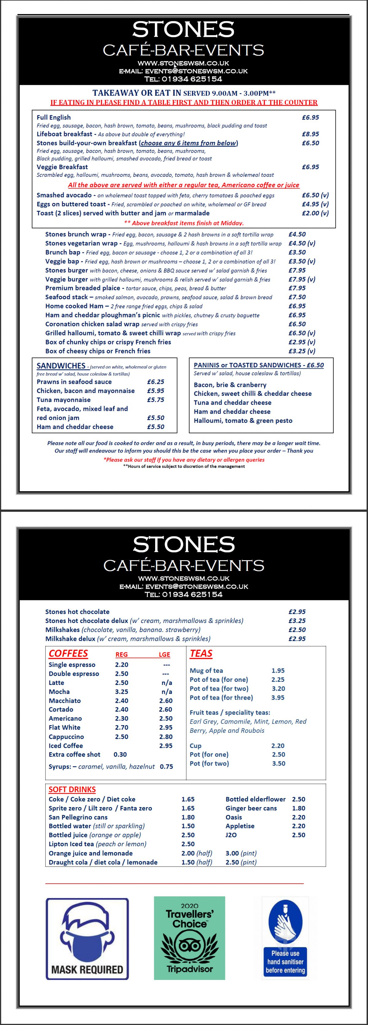Latest Cafe News Opening Hours Menu Stones Cafe WestonsuperMare