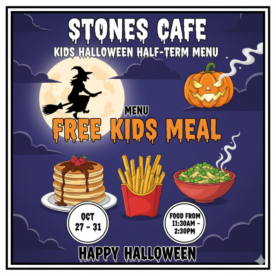 Spooktacular Savings: Kids Eat Free During Our Halloween Half-Term Menu at Stones Cafe